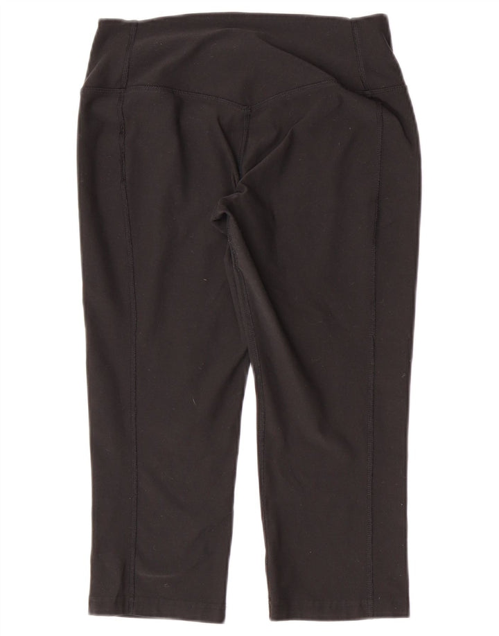 Женские спортивные брюки-капри Nike Dri Fit UK 8, маленький черный полиэстер