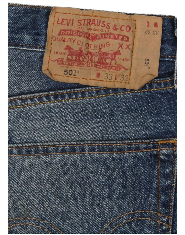 Мужские прямые джинсы Levi's 501 W33 L32 синие