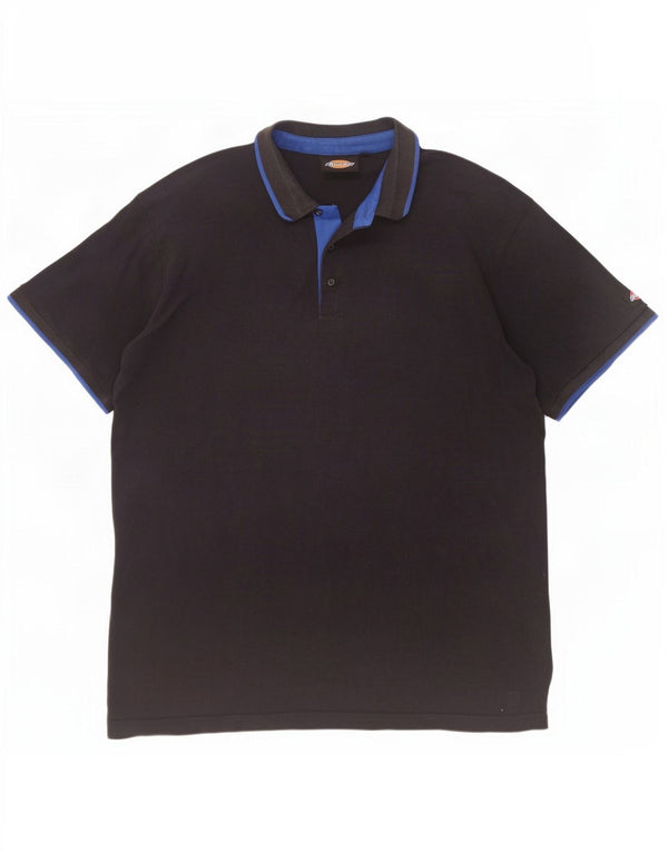 Dickies Mens Polo Shirt 2XL Black Cotton