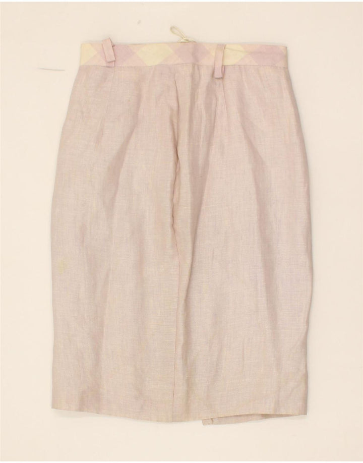 VINTAGE Womens Pencil Skirt IT 42 Medium W26 Beige Vintage Vintage and Second-Hand Vintage from Messina Hembry 