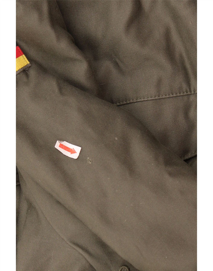 Винтажная мужская парка в стиле милитари с капюшоном, Великобритания 38, средний хаки