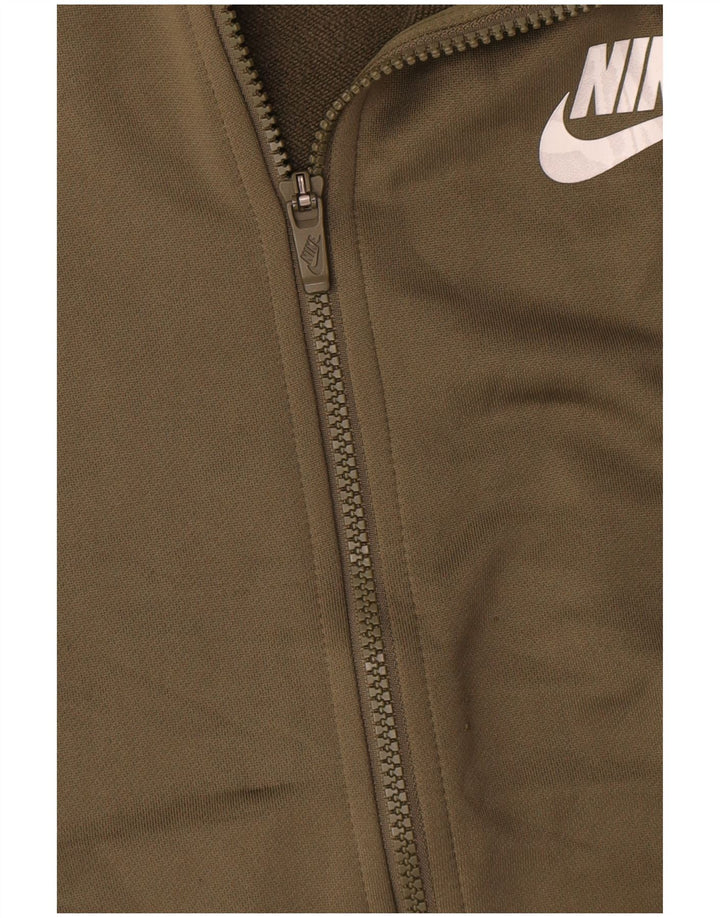 Спортивный костюм Nike для мальчиков, верхняя куртка 13–14 лет, XL, цвет хаки, полиэстер с цветными блоками
