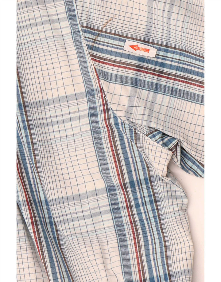 Мужская рубашка с коротким рукавом Carhartt, большая синяя клетка, хлопок