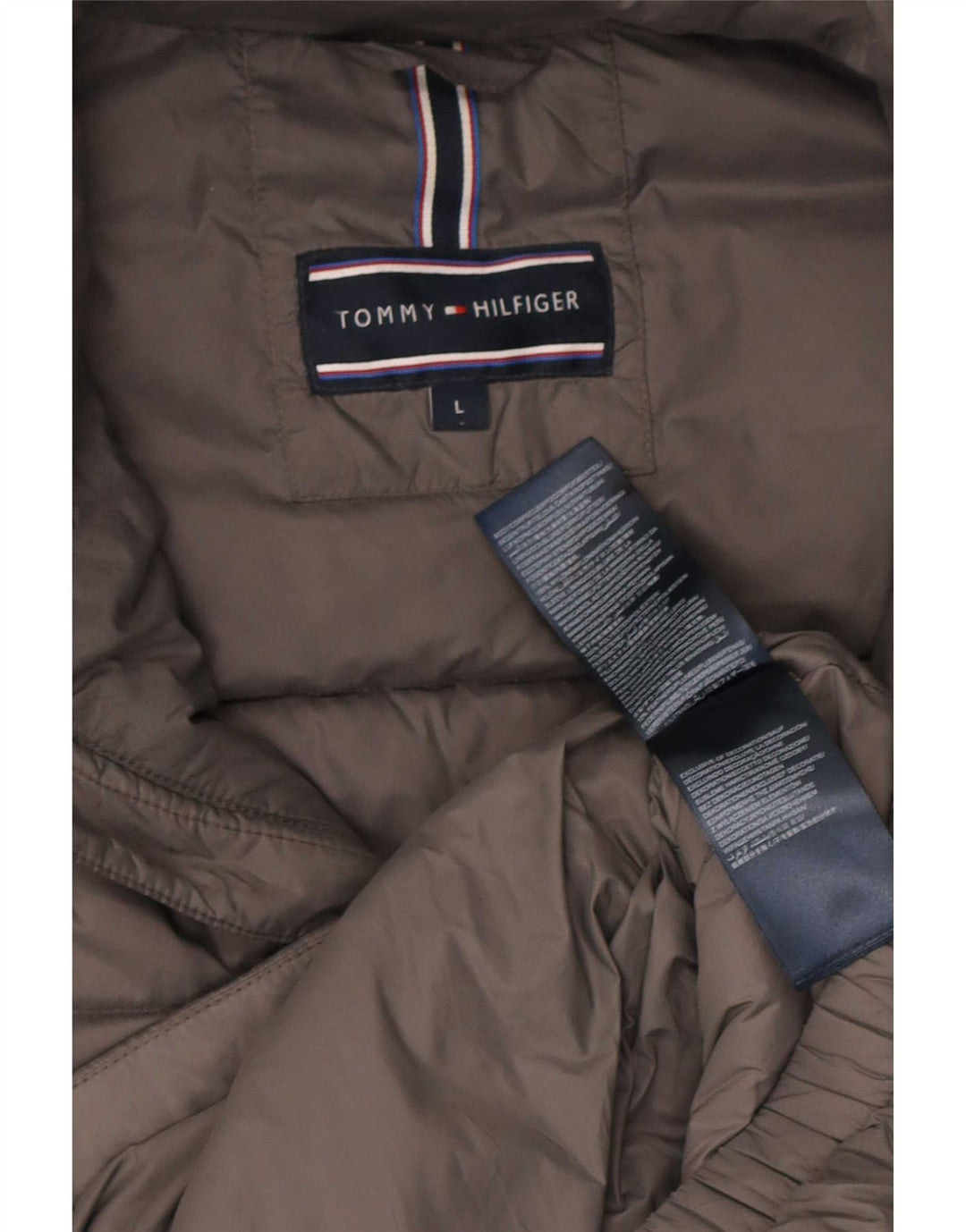 Мужская стеганая куртка Tommy Hilfiger UK 40, большой серый нейлон