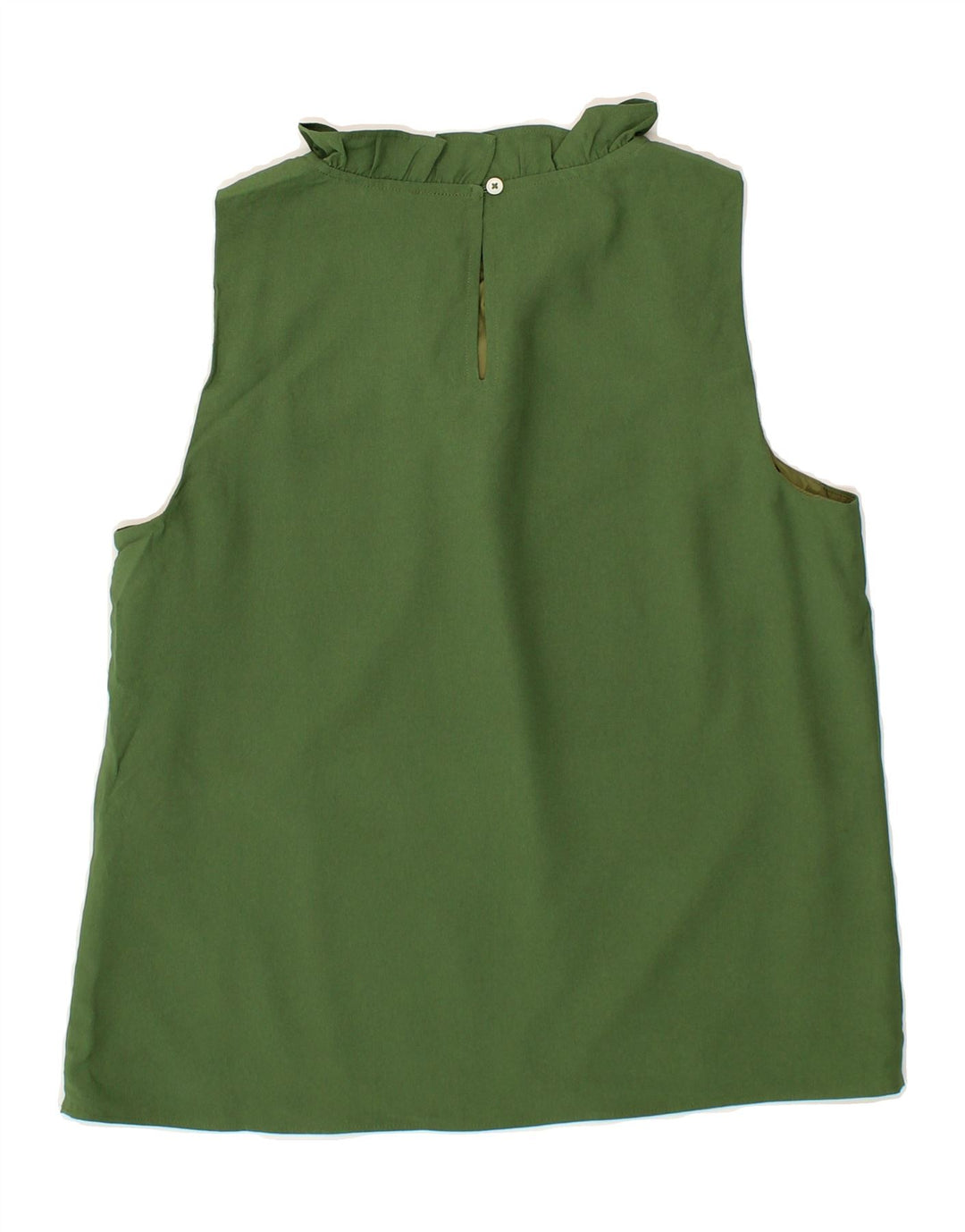 J. CREW Womens Sleeveless Blouse Top UK 10 Small Green Polyester Vintage J. Crew and Second-Hand J. Crew from Messina Hembry 