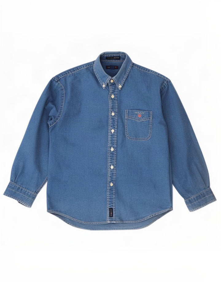 Рубашка Gant для мальчиков 11-12 лет, XL, синяя, хлопок