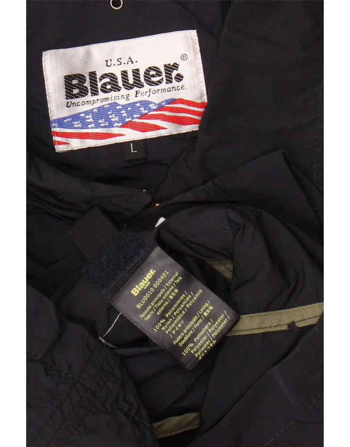 Мужская куртка Blauer UK 40, большая, темно-синяя, полиамид