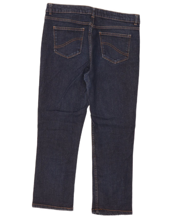 Женские укороченные джинсы Fat Face UK 12, средние W32 L23, темно-синие, хлопок