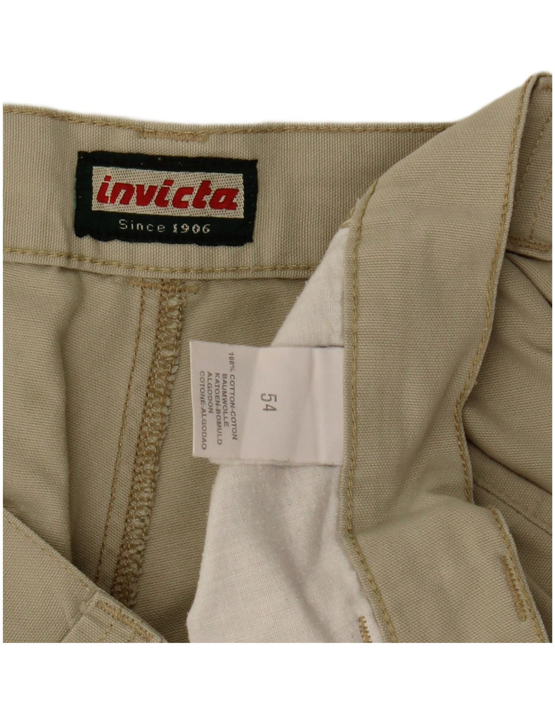 Invicta Мужские шорты-карго IT 54 2XL W36 Бежевые, хлопок