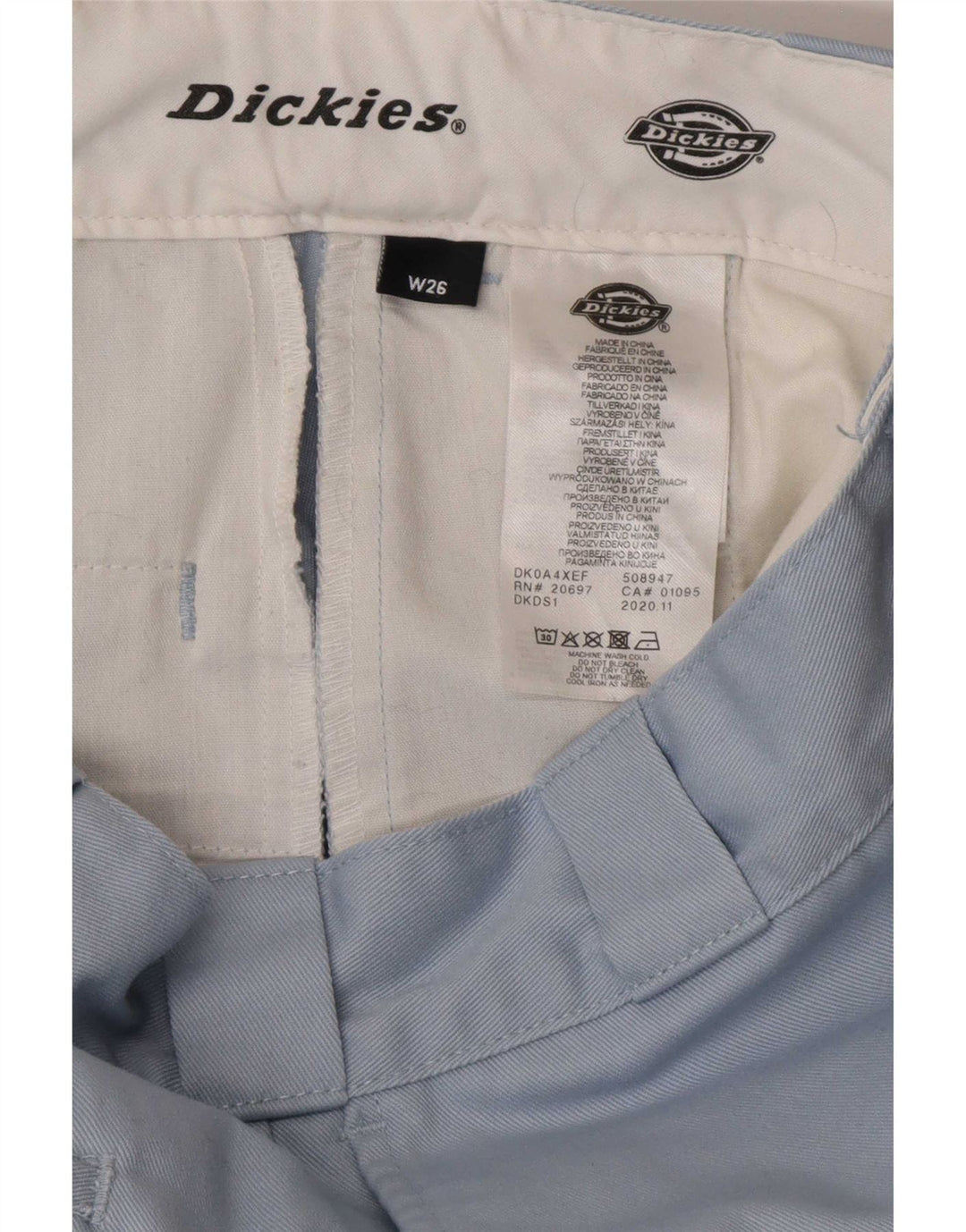 Женские прямые брюки чинос Dickies W26 L25, синие, полиэстер