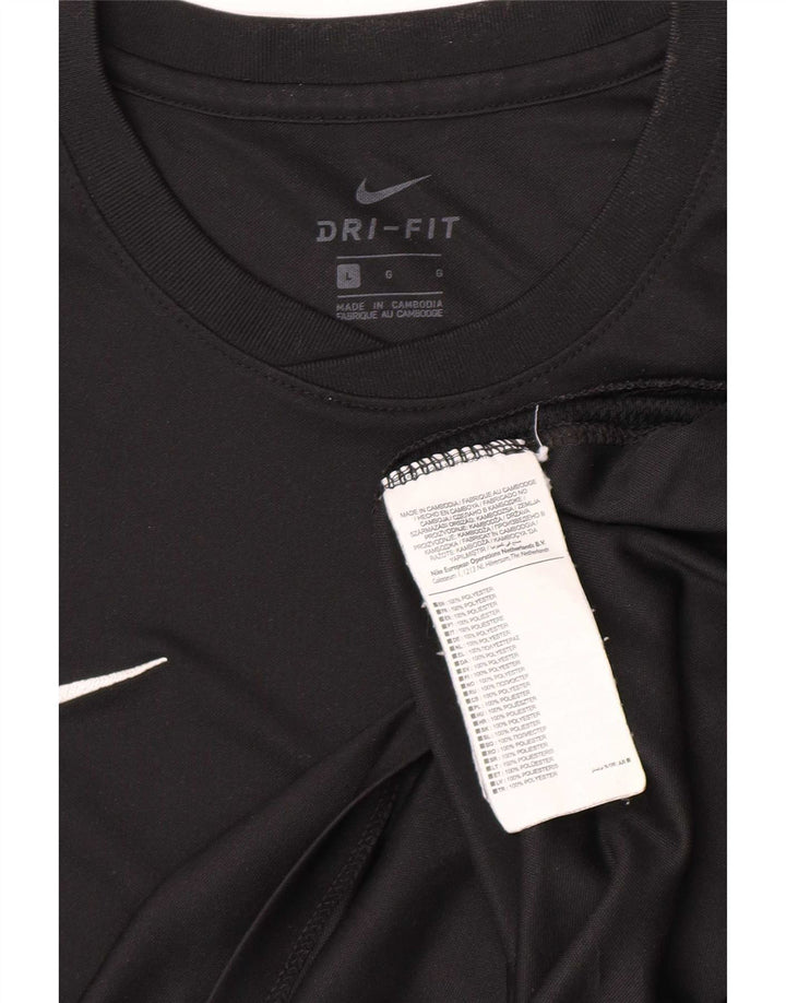 Мужская футболка Nike Dri Fit, большой черный полиэстер
