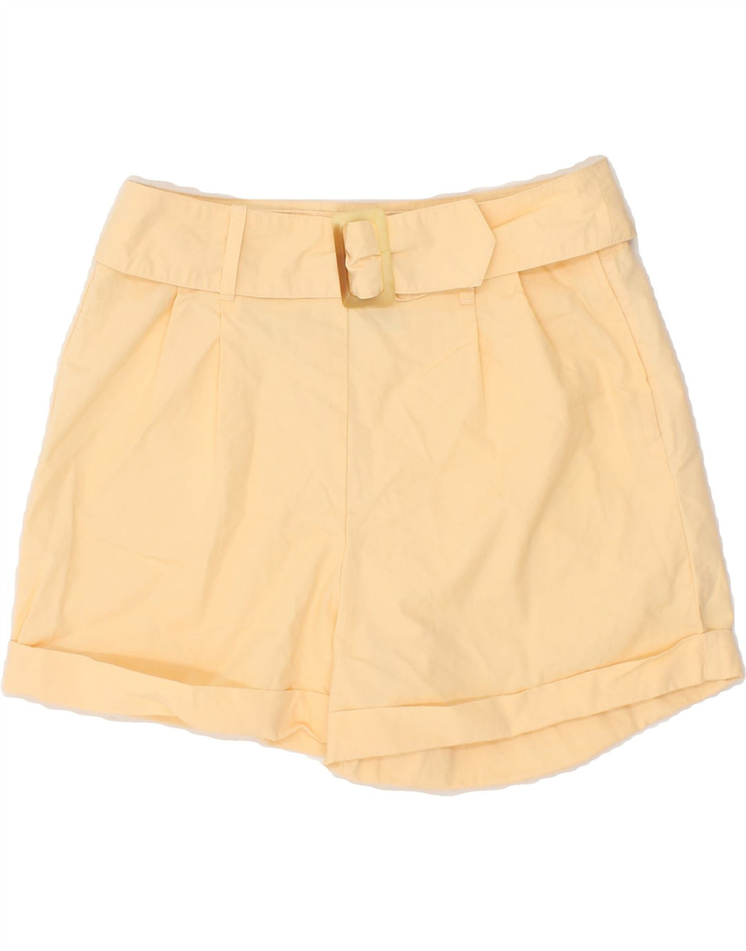 SISLEY Womens Pegged Chino Shorts W30 Medium Yellow Cotton Vintage Sisley and Second-Hand Sisley from Messina Hembry 