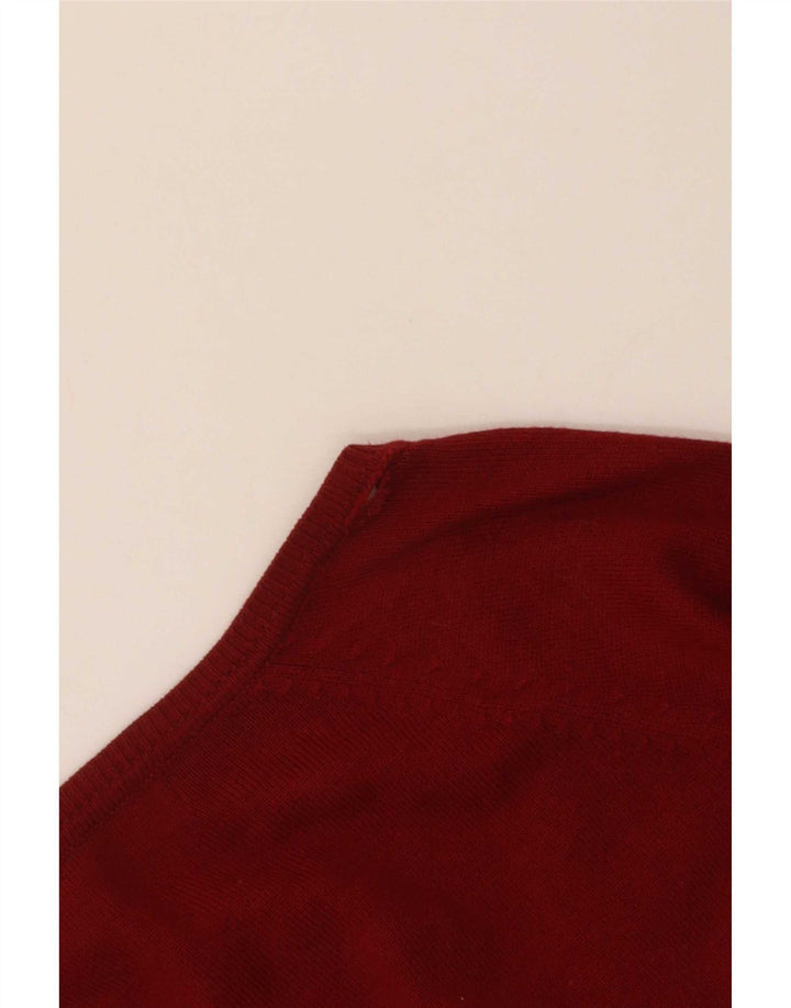 Женский кардиган Zara UK 12, хлопковый средний красный цвет