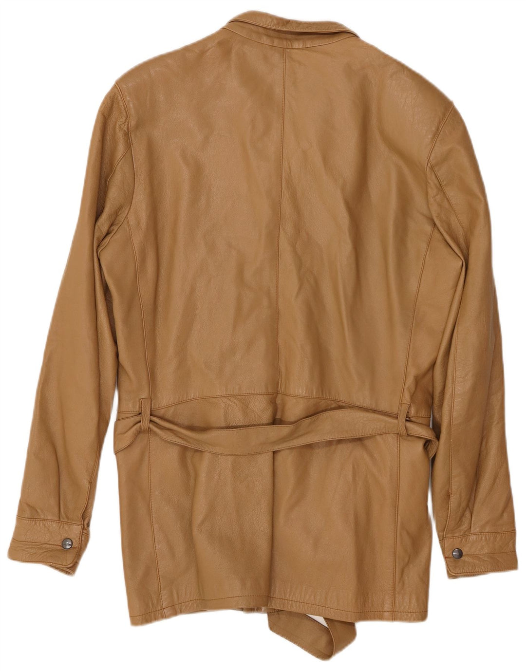 Куртка женская кожаная VINTAGE IT 46 большая коричневая