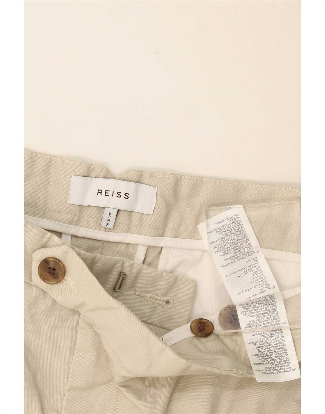Мужские шорты чинос Reiss W36, большие, бежевые, хлопок