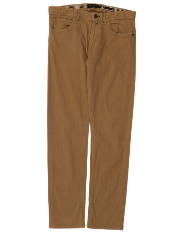 Мужские повседневные брюки приталенного кроя Massimo Dutti EU 38 Small W30 L30 Бежевый