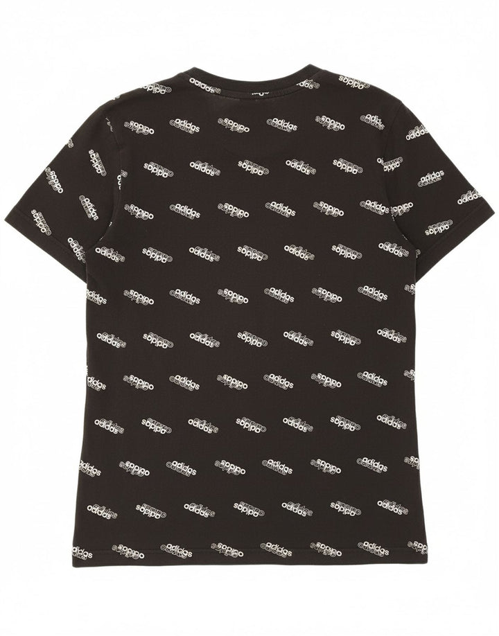 ADIDAS Mens Graphic T-Shirt Top Medium Black Cotton
