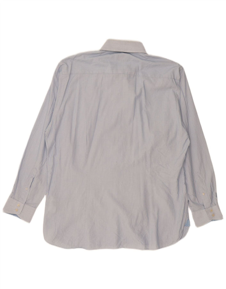 Мужская рубашка Ted Baker, размер 17 1/2 XL, синяя пятнистая хлопковая рубашка
