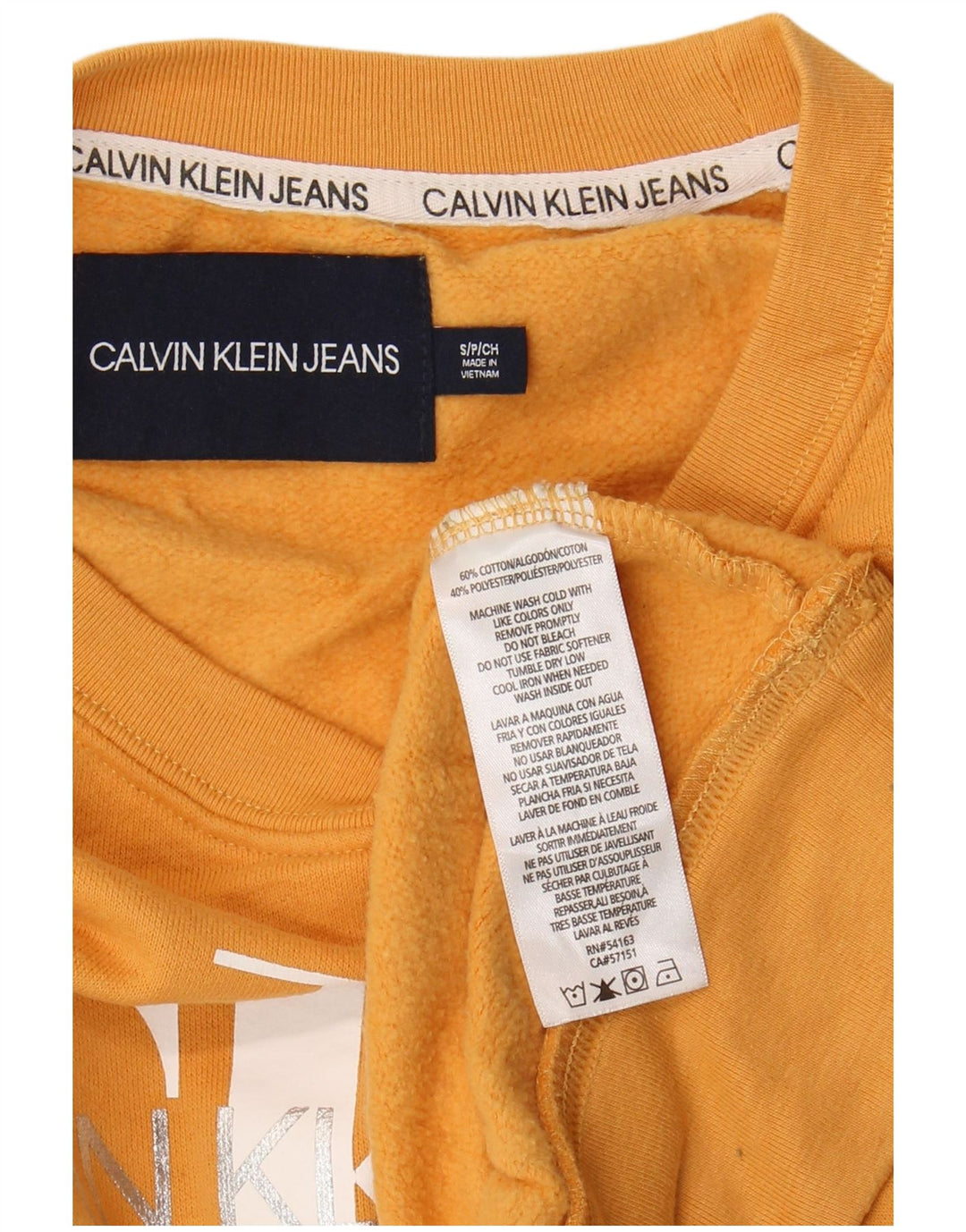 Женский джемпер оверсайз Calvin Klein Jeans UK 10, маленький желтый