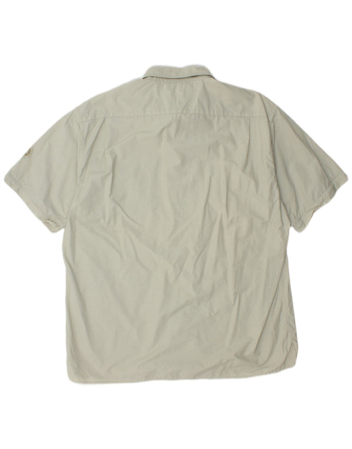 TOMMY HILFIGER Mens Short Sleeve Shirt 2XL Grey Cotton