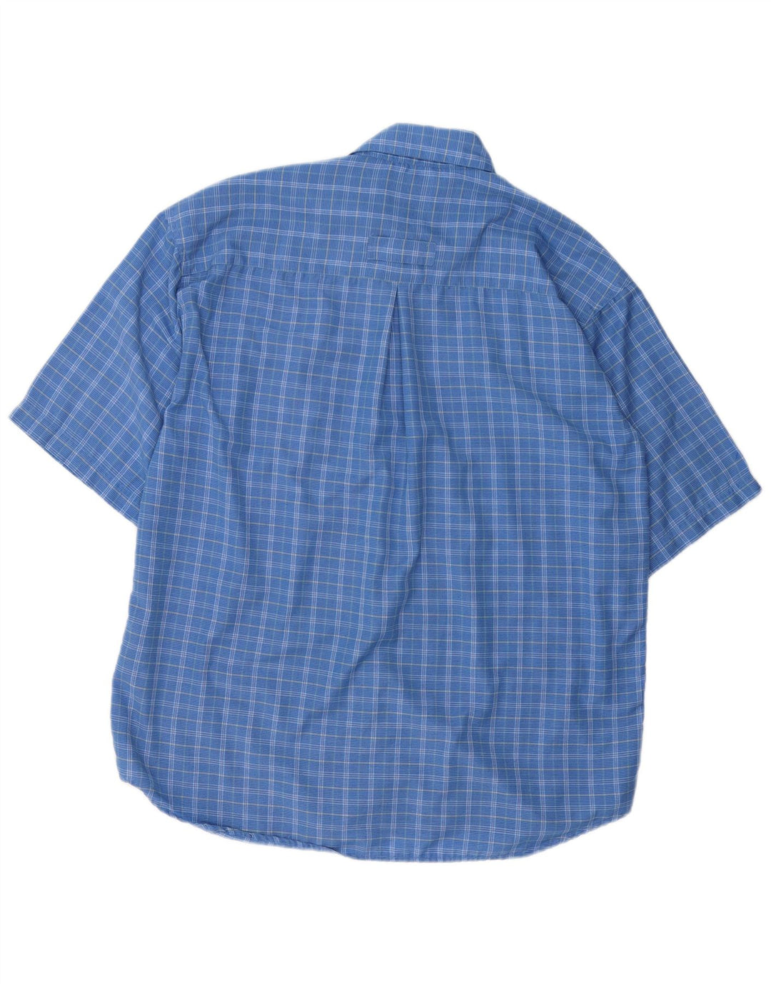 Мужская рубашка Columbia с коротким рукавом, большая синяя клетка из полиэстера