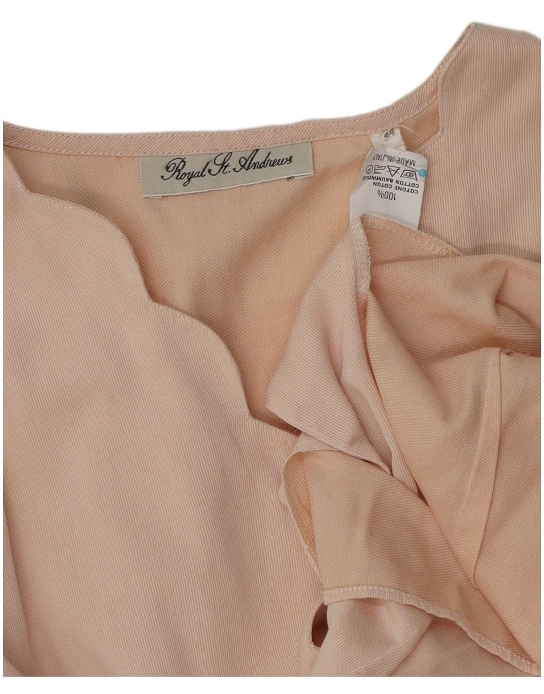 Винтажная женская блузка-рубашка IT 44, хлопок среднего розового цвета