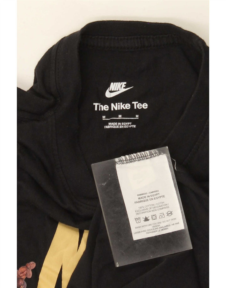 Мужская футболка с рисунком Nike, средний черный хлопок