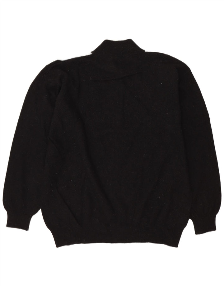 Мужской джемпер с воротником на молнии Conbipel Niama XL, черный, шерсть с узором аргайл/ромб