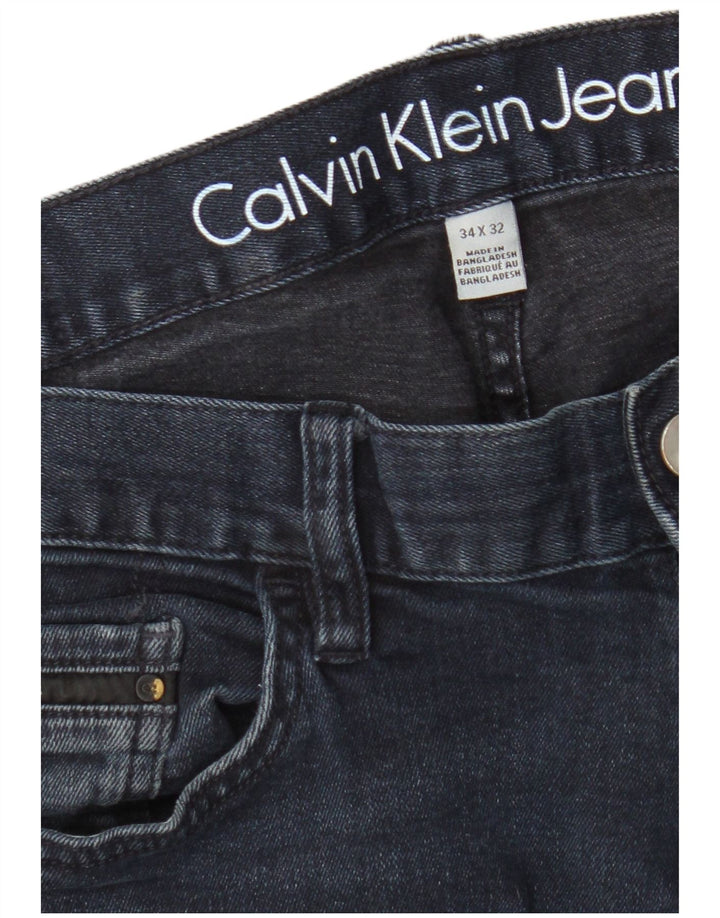 Мужские узкие джинсы Calvin Klein W34 L32 темно-синие