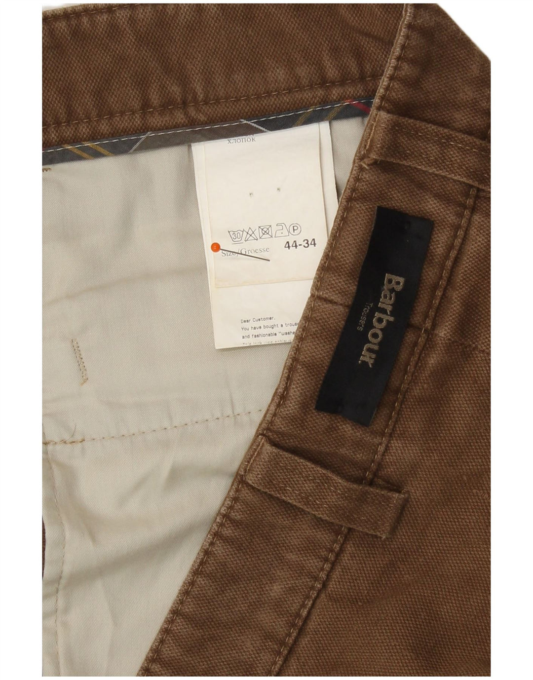 Брюки прямые мужские Barbour W44 L31 бежевые