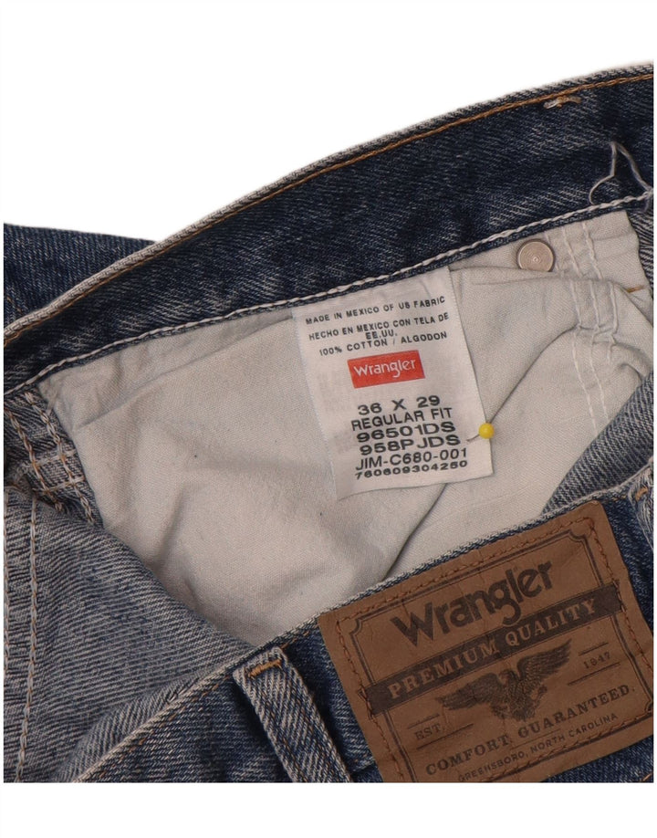 Мужские прямые джинсы Wrangler стандартного кроя W36 L29 синие