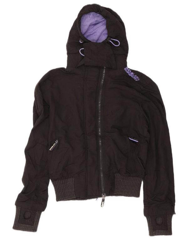 Женская ветровка с капюшоном Superdry The Windbomber UK 12, средний серый цвет