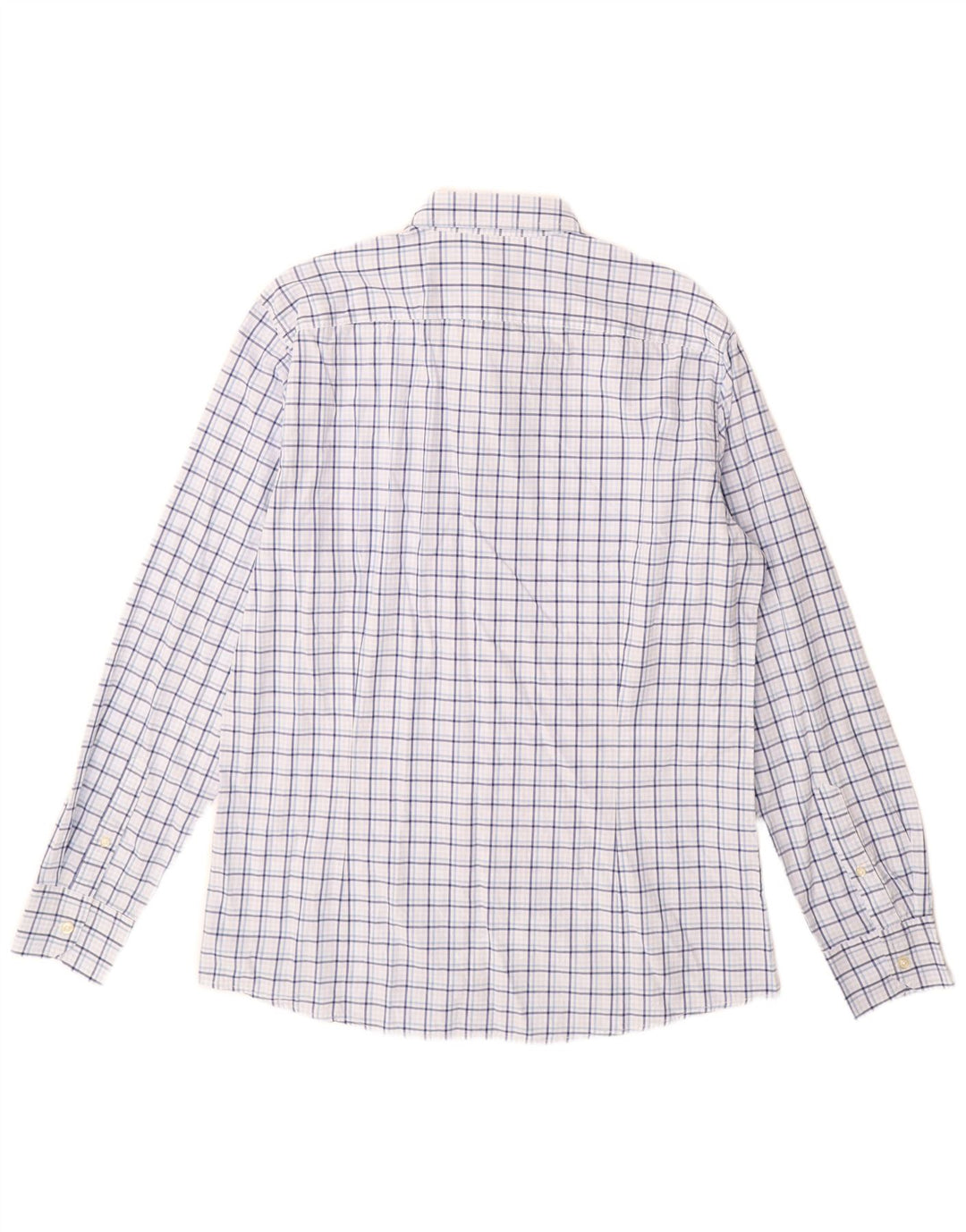Мужская рубашка Benetton XL, синяя клетка, хлопок