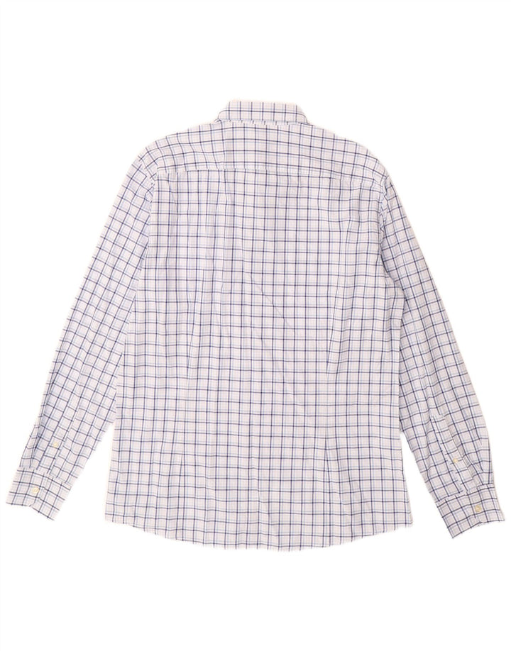 Мужская рубашка Benetton XL, синяя клетка, хлопок