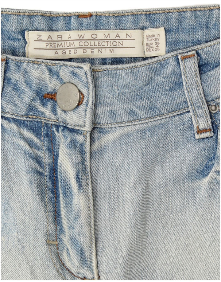 Женские джинсовые шорты Zara EU 36 XS W26 Синие