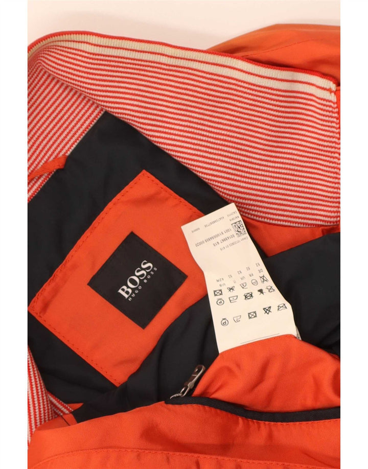 Мужская укороченная куртка-бомбер Hugo Boss EU 52 XL Оранжевый Полиамид