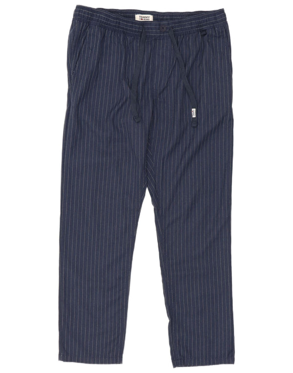 Мужские брюки-чиносы Tommy Hilfiger, большие W34 L28, темно-синие в тонкую полоску