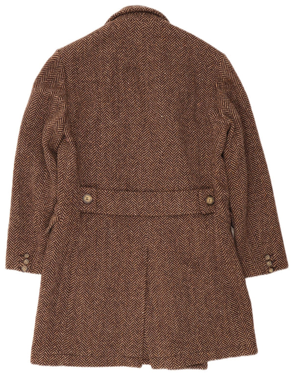 Пальто мужское двубортное Chinook IT 48 Medium Brown «Елочка»
