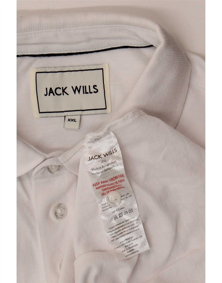 Мужская рубашка-поло Jack Wills 2XL, белый хлопок
