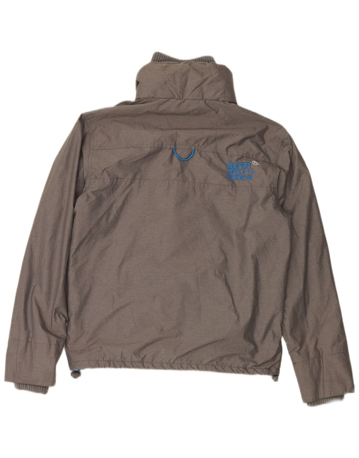 SUPERDRY Мужская ветровка-ветровка UK 38 Средний серый нейлон