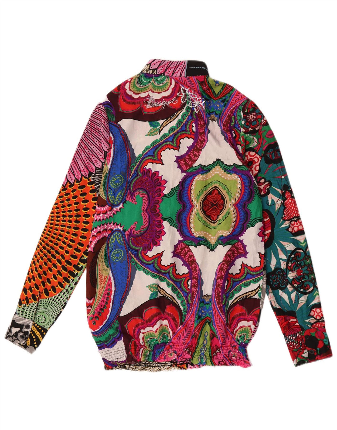 Женская блузка-пуловер Desigual UK 10, маленькая разноцветная лоскутная блузка
