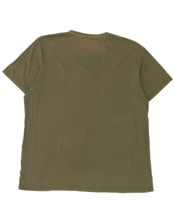 Мужская футболка Lyle & Scott Top 2XL, хлопок цвета хаки
