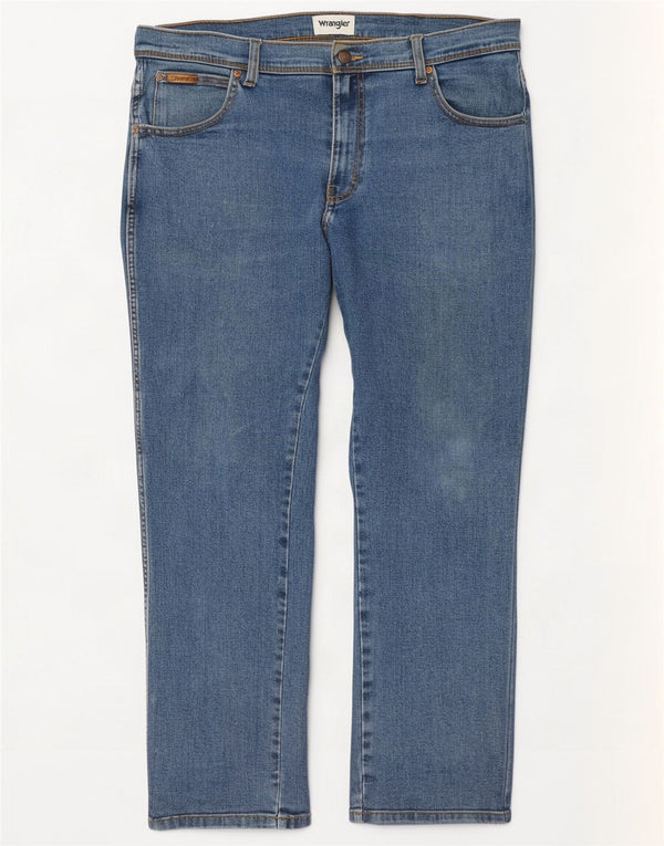 Мужские прямые джинсы Wrangler Texas W34 L30, синий хлопок