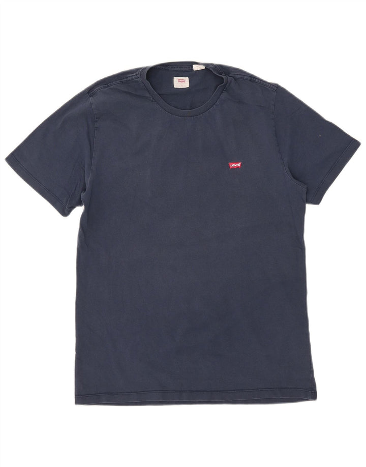 Мужская футболка Levi's Top среднего размера, темно-синяя, хлопковая