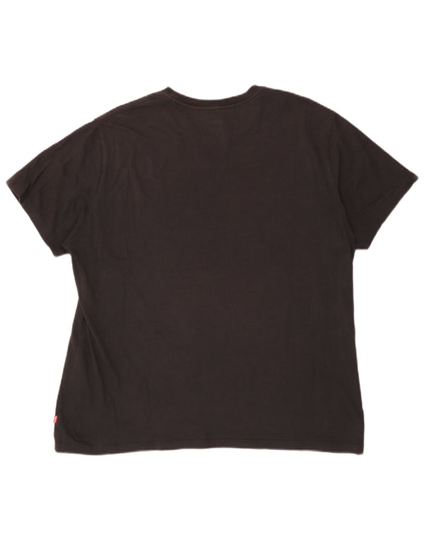 Levi's Womens Graphic T-Shirt Top UK 18 XL Black Cotton