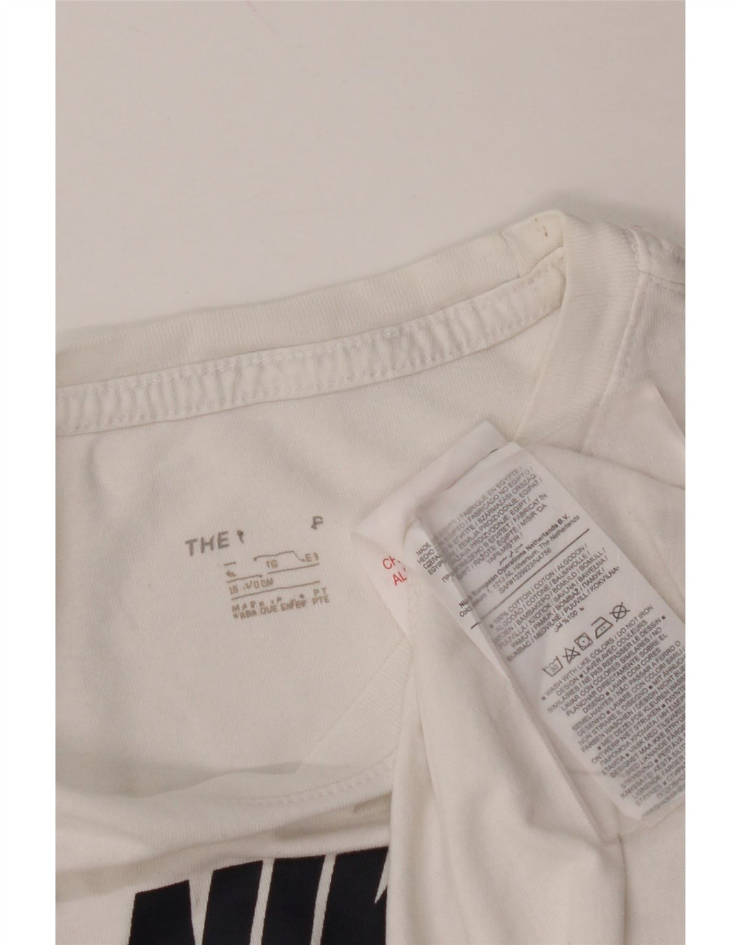 Футболка с рисунком NIKE для мальчиков, топ 13–14 лет, белый хлопок