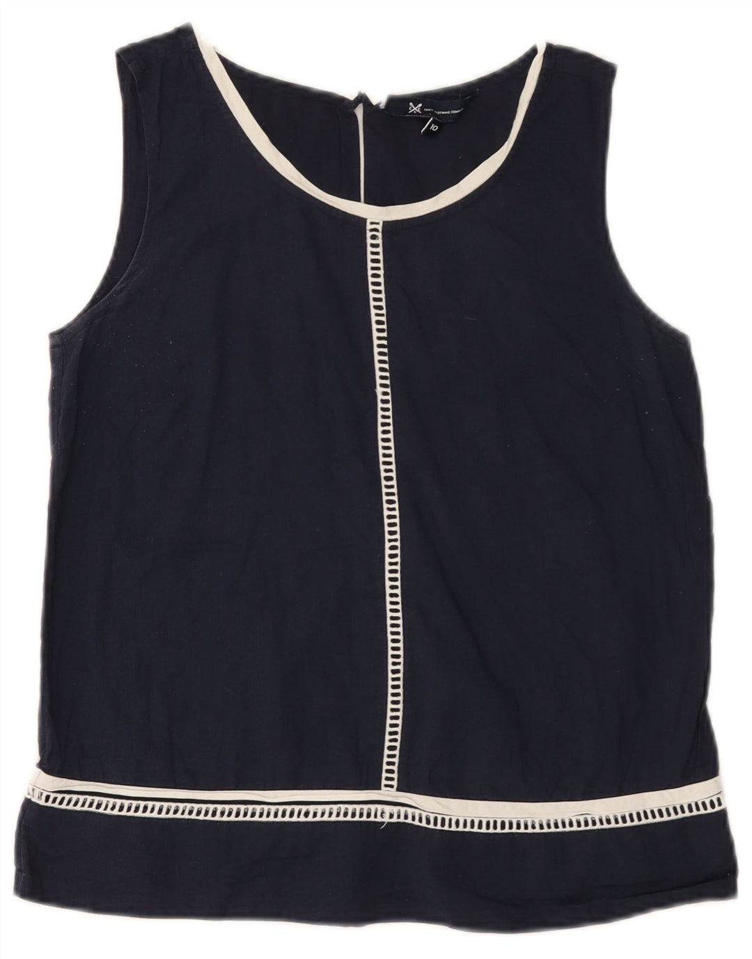 Женский жилет J. Crew Top UK 10, маленький, темно-синий, хлопок