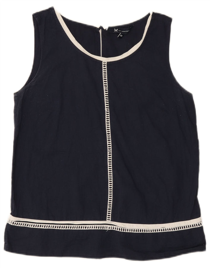 Женский жилет J. Crew Top UK 10, маленький, темно-синий, хлопок