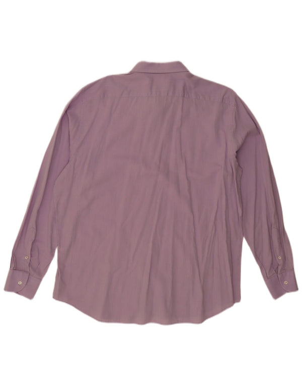 Мужская рубашка Roccobarocco, размер 45, 18, 2XL, фиолетовая
