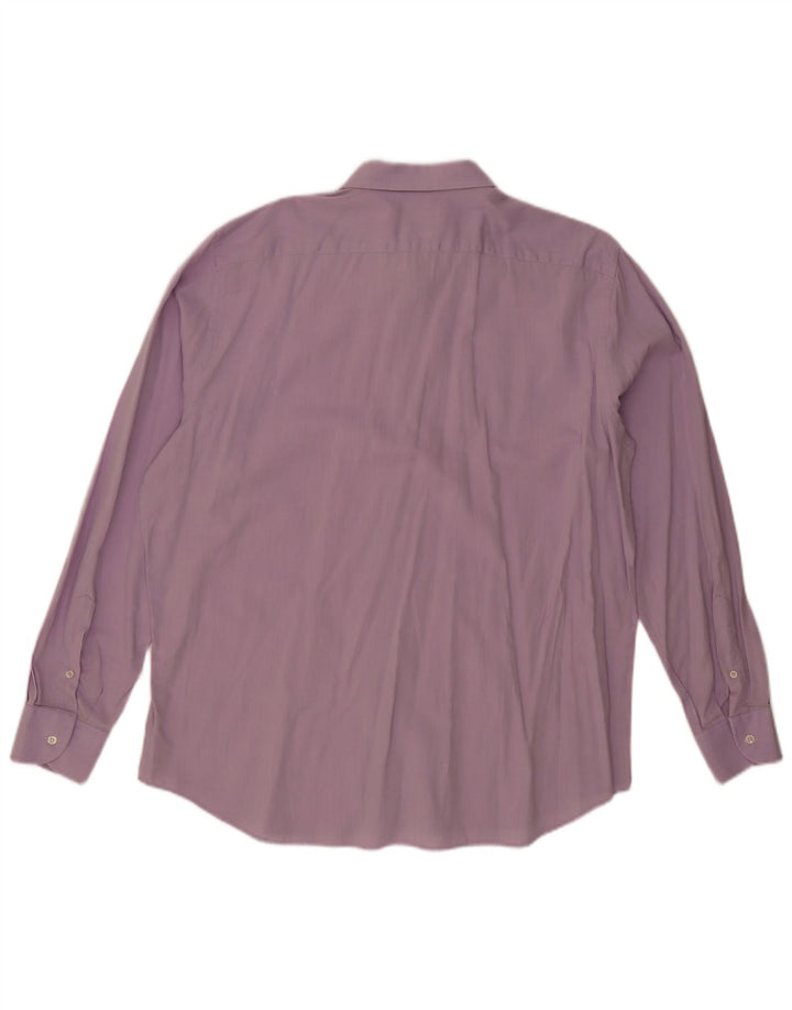 Мужская рубашка Roccobarocco, размер 45, 18, 2XL, фиолетовая